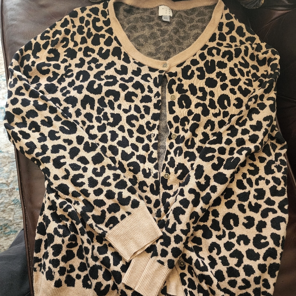 Cheetah print cardigan